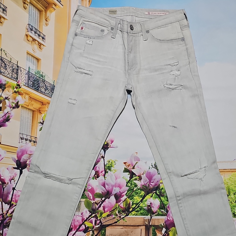 Adriano Goldschmied Distressed Skinny Straight Jeans Size 26‎ - Picture 4 of 12